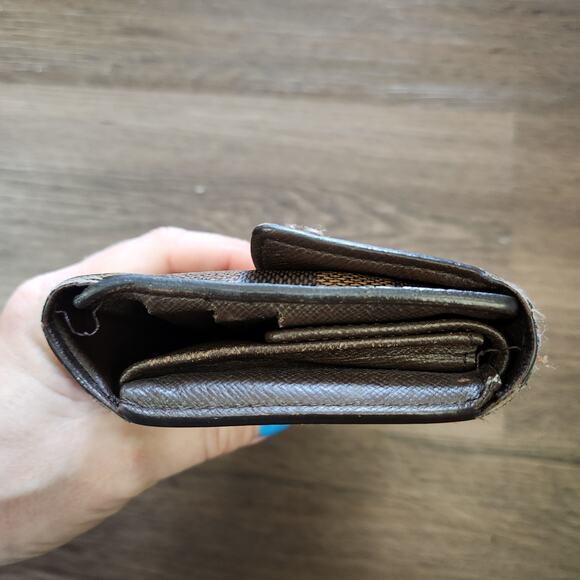 Authentic Louis Vuitton Vintage Long Wallet In Damier Ebene Luxury Designer - Picture 4 of 16